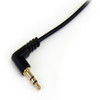 StarTech.com 1 ft Slim 3.5mm to Right Angle Stereo Audio Cable - M/M - Easily connect an iPod® or other MP3 player to a car stereo