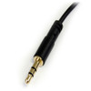StarTech.com 1 ft Slim 3.5mm to Right Angle Stereo Audio Cable - M/M - Easily connect an iPod® or other MP3 player to a car stereo