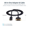 StarTech.com 6ft (1.8m) DisplayPort to DVI Cable, 1080p Video, DisplayPort to DVI-D Adapter/Converter Cable, DP 1.2 to DVI Monitor Cable - 6ft Passive DP 1.2 to DVI-D single-link cable connects DVI monitor; 1920x1200/1080p 60Hz; HBR2/HDCP 1.4; EDID -
