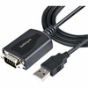 StarTech.com 3ft (1m) USB to Serial Cable with COM Port Retention, DB9 Male RS232 to USB Converter, USB to Serial Adapter, Prolific IC - Use current and legacy serial RS232 devices w/ this USB to serial cable - Use the USB to RS232 serial adapter w/ 
