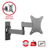 SIIG Articulating Full Motion LCD / TV Monitor Mount - 13" to 27" - Compatible with VESA 75x75mm / 100x100mm - 33 lbs Load Capacity - Ergonomic Wall Mount - High extension up to 11.1 inch - Easy Assembly - Tilti -10 to 3 degree / Swivel range +- 90 d