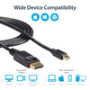 StarTech.com 4m (13ft) Mini DisplayPort to DisplayPort 1.2 Cable, 4K x 2K mDP to DisplayPort Adapter Cable, Mini DP to DP Cable - 4m/13.1ft Mini-DP to DisplayPort v1.2 cable; 4Kx2K(3840x2400 60Hz)/21.6 Gbps bandwidth/HBR2/8Ch Audio/MST - Durable PVC 