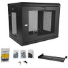 StarTech.com 2-Post 9U Wall Mount Network Cabinet, 19" Wall-Mounted Server Rack for Data / IT Equipment, Small Lockable Rack Enclosure - Wall-Mount Server Rack for rackmount equipment - Small data rack features a design with easy access to the device