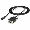 StarTech.com 6ft/2m USB C to VGA Cable - 1920x1200/1080p USB Type C DP Alt Mode to VGA Video Monitor Adapter Cable -Works w/ Thunderbolt 3 - 6.6ft/2m USB Type C (DP Alt Mode HBR2) to VGA cable | 1920x1200/1080p 60Hz | EDID/DDC - Integrated active vid