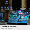 ViewSonic VX1655-4K-OLED - 15.6" 4K UHD OLED Portable Monitor w/ 60W USB-C, mini HDMI, 100% DCI-P3 - 400 cd/m² - ViewSonic VX1655-4K-OLED 15.6 Inch 4K UHD Portable OLED Monitor with 2 Way Powered 60W USB C, Mini HDMI, Dual Speakers, and Built in Stan