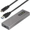 StarTech.com USB-C 10Gbps to M.2 NVMe or M.2 SATA SSD Enclosure, Tool-free M.2 PCIe/SATA SSD Aluminum Enclosure, USB-C & USB-A Host Cables - USB-A/USB-C to M.2 SSD Enclosure for NVMe & SATA M.2 SSDs - USB 3.2 Gen 2 10Gbps; UASP; 2230/2242/2260/2280 -
