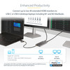 StarTech.com USB-C to Dual-HDMI Adapter, USB-C/A to 2x HDMI, 4K 60Hz, 100W PD Pass-Through, 1ft/30cm Built-in Cable, USB to HDMI Converter - USB-C or A to Dual-Monitor Adapter for 2x 4K 60Hz HDMI displays; 100W PD Pass-through (90W for Host); Externa