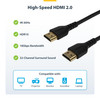 StarTech.com 1m Premium Certified HDMI 2.0 Cable with Ethernet - 3ft High Speed UHD 4K 60Hz HDR Durable Rugged Ultra HD HDMI Monitor Cord - 3.3ft/1m Premium Certified HDMI 2.0 with Ethernet; 4K 60Hz 4096x2160p/UHD/HDR10/Ultra wide/32 Ch Audio - TPE J