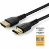 StarTech.com 1m Premium Certified HDMI 2.0 Cable with Ethernet - 3ft High Speed UHD 4K 60Hz HDR Durable Rugged Ultra HD HDMI Monitor Cord - 3.3ft/1m Premium Certified HDMI 2.0 with Ethernet; 4K 60Hz 4096x2160p/UHD/HDR10/Ultra wide/32 Ch Audio - TPE J