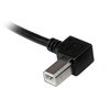 StarTech.com 2m USB 2.0 A to Left Angle B Cable - M/M - Connect hard-to-reach USB 2.0 peripherals, for installation in narrow spaces - USB Printer Cable - 2m USB A to B Cable - Angled USB Cable - Left Angle USB Cable - Cord - 1x USB 'A' (M), 1x USB '