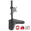 SIIG Height Adjustable Single Monitor Desk Stand for 13" to 32" - Heavy Duty Desk Mount, Supports up to 17.6lbs