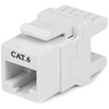 StarTech.com 180° Cat 6 Keystone Jack - RJ45 Ethernet Cat6 Wall Jack White - 110 Type - Terminate Cat6 cables at a 180° angle, for a more compact keystone jack installation - cat6 keystone jack - cat6 keystone - rj45 keystone - ethernet keystone - ca