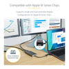 StarTech.com USB to Dual HDMI Adapter, USB A/C to 2x HDMI Displays (1x 4K30, 1x 1080p), USB 3.0 to HDMI Converter, 4in/11cm Cable, Win/Mac - USB to Dual HDMI Display Adapter adds 1x 4K 30Hz + 1x 1080p displays to a laptop; Integrated USB-A/USB-C adap