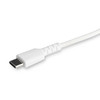 StarTech.com 6 foot/2m Durable White USB-C to Lightning Cable, Rugged Heavy Duty Charging/Sync Cable for Apple iPhone/iPad MFi Certified - Aramid fiber shelters heavy duty lightning cable from stress of bends/twists - White durable strong rugged USB-