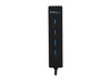 StarTech.com 4 Port Portable SuperSpeed USB 3.0 Hub with Built-in Cable - 5Gbps - Add four external USB 3.0 ports to your notebook or Ultrabook? with a slim, portable hub - Four Port External USB 3 Hub with Built-in Cable - 4Port Mini USB Hub - 4 Por