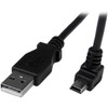 StarTech.com 2m Mini USB Cable - A to Down Angle Mini B - Connect your Mini USB devices over longer distances, with the cable out of the way - 2m USB to Mini USB Cable Cord - Mini B USB Cable - 2 m Angled Mini USB Cable - Down Angle Mini USB - Down A