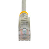 StarTech.com 50 ft Gray Snagless Cat5e UTP Patch Cable - Make Fast Ethernet network connections using this high quality Cat5e Cable, with Power-over-Ethernet capability - 50ft Cat5e Patch Cable - 50ft Cat 5e Patch Cable - 50ft Cat5e Patch Cord - 50ft