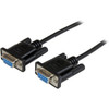 StarTech.com 1m Black DB9 RS232 Serial Null Modem Cable F/F - Connect your serial devices, and transfer your files - 1m DB9 Null Modem Cable - DB9 Female to Female Cable - RS232 Null Modem Cable - 9 pin Null Modem Cable - 1 m Black Female to Female N