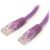 StarTech.com 6 ft Purple Molded Cat5e UTP Patch Cable - Make Fast Ethernet network connections using this high quality Cat5e Cable, with Power-over-Ethernet capability - 6ft Cat5e Patch Cable - 6ft Cat 5e patch cable - 6ft Cat5e Patch Cord - 6ft Mold