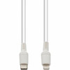 AddOn 2.0m (6.6ft) USB 3.1 Type (C) Male to Lightning Male Sync and Charge White Cable - 6.56 ft Lightning/USB-C Data Transfer Cable - First End: 1 x USB 3.1 Type C - Male - Second End: 1 x Lightning - Male - White - 1