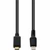 AddOn 3.0m (9.8ft) USB 3.1 Type (C) Male to Lightning Male Sync and Charge Black Cable - 9.84 ft Lightning/USB-C Data Transfer Cable - First End: 1 x USB 3.1 Type C - Male - Second End: 1 x Lightning - Male - Black - 1