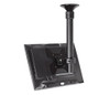 Atdec ceiling mount for medium display, long pole - Loads up to 55lb - Black - VESA 200x200 - Upgradeable - 360° display rotation - Adjustable drop length 35.4in to 70.8in - Quick display release, 20° tilt, pan, landscape/portrait - Advanced cable ma