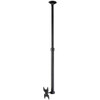 Atdec ceiling mount for medium display, long pole - Loads up to 55lb - Black - VESA 200x200 - Upgradeable - 360° display rotation - Adjustable drop length 35.4in to 70.8in - Quick display release, 20° tilt, pan, landscape/portrait - Advanced cable ma