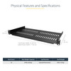 StarTech.com 1U Vented Server Rack Cabinet Shelf - Fixed 10in Deep Cantilever Rackmount Tray for 19" Data/AV/Network Enclosure w/Cage Nuts - 1U 19in vented server rack cabinet shelf/rackmount cantilever tray 10in deep - Universal fit in existing EIA/
