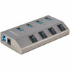 StarTech.com 4-Port Self-Powered USB-C Hub with Individual On/Off Switch, Desktop/Laptop USB-C to USB-A Hub, USB Type C Hub w/Power Supply - 4 Port Aluminum USB 3.2 Gen 1 5Gbps hub w/individual port switches - 4x USB Type-A ports - BC 1.2 1.5A (7.5W)