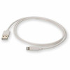 AddOn 1m Apple Computer Compatible USB 2.0 (A) Male to Lightning Male White Cable - 3.28 ft Lightning/USB Data Transfer Cable for MacBook, Notebook, PC, Smartphone, Tablet, Computer - First End: 1 x USB 2.0 Type A - Male - Second End: 1 x Lightning -