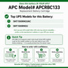 APC by Schneider Electric Replacement Battery Cartridge #133 - Lead Acid - 3 Year Minimum Battery Life - 5 Year Maximum Battery Life