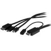 StarTech.com USB-C HDMI Cable Adapter - 6 ft / 2m - 4K - Thunderbolt Compatible - HDMI / USB C / Mini DisplayPort to HDMI Cable - Connect a USB Type C, HDMI or Mini DisplayPort laptop to an HDMI display or projector - 2m USB-C to HDMI Cable Adapter -