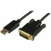 StarTech.com DisplayPort to DVI Converter Cable - DP to DVI Adapter - 3ft - 1920x1200 - Eliminate clutter by connecting your PC directly to the monitor using this short adapter cable - Works with DP computers like HP EliteBook 840 & HP Zbook 15 and D