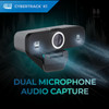 Adesso CyberTrack K1 Webcam - 2.1 Megapixel - 30 fps - USB 2.0 - 1920 x 1080 Video - CMOS Sensor - Fixed Focus - 120° Angle - Microphone - Monitor, Notebook, TV - Windows 10