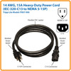 Tripp Lite by Eaton Computer Power Cord NEMA 5-15P to C13 - Heavy-Duty 15A 125V 14 AWG 6 ft. (1.83 m) Black - 14AWG 15A (NEMA 5-15P to IEC-320-C13) 6-ft.