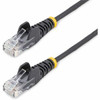 StarTech.com 6ft CAT6 Cable - Slim CAT6 Patch Cord - Black - Snagless RJ45 Connectors - Gigabit Ethernet Cable - 28 AWG - LSZH (N6PAT6BKS) - Slim CAT6 cable is 36% thinner than a standard CAT 6 network cable - Patch cable is tested to comply with Cat