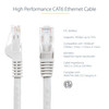 StarTech.com 7ft CAT6 Ethernet Cable - White Snagless Gigabit - 100W PoE UTP 650MHz Category 6 Patch Cord UL Certified Wiring/TIA - 7ft White CAT6 Ethernet cable delivers Multi Gigabit 1/2.5/5Gbps & 10Gbps up to 160ft - 650MHz - Fluke tested to ANSI/