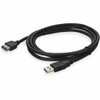 AddOn 2m USB 3.0 (A) Male to Male Black Cable - 6.56 ft USB Data Transfer Cable for USB Charger, Notebook, PC, Mouse, Keyboard, External Hard Drive, Flash Drive - First End: USB 3.0 Type A - Male - Second End: USB 3.0 Type A - Male - Black - 1