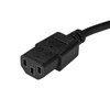 StarTech.com 10ft (3m) Computer Power Cord, Right Angle NEMA 5-15P to C13, 10A 125V, 18AWG, Replacement AC Power Cord, Monitor Power Cable - 10ft (3m) 18AWG flexible computer power cord w/ NEMA 5-15P and IEC 60320 C13 connectors; Rated for 125V 10A; 