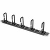 Rocstor 1U Server Rack Cable-Management Panel - Cable Management Panel - Black - 1 - 19" Length - 1U Rack Height - 19" Panel Width - Steel, Plastic