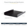 StarTech.com 2U Server Rack Cabinet Shelf - Fixed 22" Deep Cantilever Rackmount Tray for 19" Data/AV/Network Enclosure w/cage nuts, screws - 2U 19in server rack cabinet shelf 22in deep - EIA/ECA-310 Cantilever tray w/universal fit in Data/Network enc