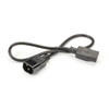 Black Box Extension Power Cord, IEC C13 to IEC C14, 2-ft. (0.6-m) - 120 V AC / 10 A - Black - 2 ft Cord Length - IEC 60320 C13 / IEC 60320 C14