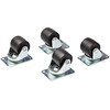 StarTech.com Heavy Duty Casters for Server Racks/Cabinets, Set of 4 Universal M6 2-inch Caster Wheels Kit, 45x75mm Pattern Casters, Swivel - Set of 4 replacement casters (M6 2-inch) for server rack - Bolt Pattern: 45 x 75 mm; Wheel Size: 2in x 1.7in;