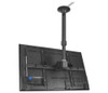 Atdec ceiling mount for large display, short pole - Loads up to 143lb - Black - Universal VESA up to 800x500 - Upgradeable - 360° display rotation - Adjustable drop length 21.6in to 35.4in - Quick display release, 30° tilt, pan, landscape/portrait - 
