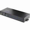 StarTech.com 16-Port Industrial USB 3.0 Hub 5Gbps, Mountable, Terminal Block Power Up to 120W Shared, USB Charging, Dual-Host Hub/Switch - 16 USB-A 3.2 Gen 1 (5Gbps shared) Downstream Facing Ports (DFP) w/dual-host switch/hub - Steel enclosure - Lock