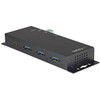 StarTech.com 4 Port USB C Hub 10Gbps - Metal Industrial USB 3.2 Gen 2 Type-C Hub - 3A/1C - USB-C or USB-A Host - Mountable - ESD/Surge - Industrial metal 4-Port USB-C hub SuperSpeed 10Gbps (USB 3.1/3.2 Gen 2) - 3x USB-A, 1x USB-C - Mountable USB Type