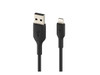 Belkin BoostCharge Lightning to USB-A Cable (15cm / 6in, Black) - 5.91" Lightning/USB Data Transfer Cable - First End: Lightning - Second End: USB Type A - MFI - Black