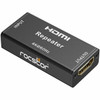 Rocstor TrueReach 4Kx2K HDMI Repeater Extender - HDMI2.0 Signal Booster & Video Amplifier - Up to 132 ft (40m) 1080p, 4K@30Hz 98ft (30m), 4K@660Hz 82ft (25m) Transmission Distance - HDCP 2.2 & 7.1 Audio Support - Powered by HDMI bus, no AC required- 