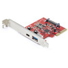 StarTech.com 2-Port 10Gbps USB-A & USB-C PCIe Card Adapter - USB 3.2 Gen 2 PCI Express Expansion Add-On Card - Windows, macOS, Linux - USB-A USB-C PCI Express card w/Multiple INs maintains max speed w/mixed speed devices - 2-Port 10Gbps Expansion Hos