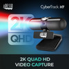 Adesso CyberTrack CyberTrack H7 Webcam - 4 Megapixel - 30 fps - USB 2.0 - TAA Compliant - 2560 x 1440 Video - CMOS Sensor - Auto-focus - Microphone